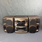 Audiovox CD2763 Stereo System 5 Disc Dual Cassette Am/fm W Speakers Read. Fixed Price $149.99.