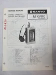 Sanyo Service Manual MGR70 Stereo Radio Cassette Player. Fixed Price $10.00.