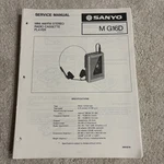 Sanyo. NOV/82/ G 16D Mini Am/fm Stereo Radio Cassette Player Service Manual. Fixed Price $20.00.
