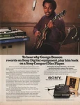 1986 Vintage George Benson Sony Discman D-7DX Portable Cd-player Print Ad. Fixed Price $27.77.
