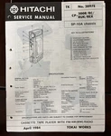 APRIL/84 Hitachi Cp- 200R/RC Cassette Pate Player With Fm/am Service Manual. Fixed Price $20.00.