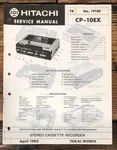 Hitachi CP-10EX Cassette Service Manual *original*. Fixed Price $24.97.