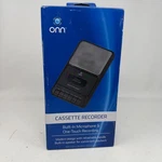 Onn Portable Cassette Recorder Player Built-in Mic External ONA13AV504 Black. Fixed Price $17.95.