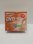 Memorex Dvd+r 16X, 4.7GB, 120 Min 10 Pack With Cases Sealed. Fixed Price $8.99.