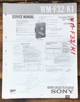 Sony WM-F32 WM-K1 Cassette Player Service Manual *original*. Fixed Price $24.97.