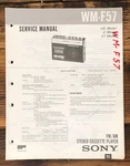 Sony WM-F57 Cassette Player Service Manual *original*. Fixed Price $24.97.