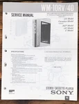 Sony WM-10RV WM-40 Radio Cassette Service Manual *original*. Fixed Price $34.97.