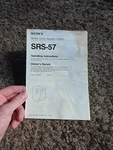Vintage Sony SRS-57 Portable Speaker System Instruction Manual Only. Fixed Price $19.99.