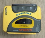 Coby All-weather Am/fm Radio & Cassette Player Sports CX-56 Yellow Tested Works. Fixed Price $29.99.