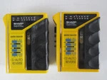 Lot Of 2 Sharp Cassette Am/fm Walkmans Model JC-S58(Y) Parts Repair Yellow Rare. Fixed Price $49.95.