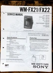 Sony WM-FX21 WM-FX22 Radio Cassette Service Manual *original*. Fixed Price $14.97.