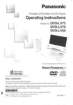 Panasonic DVD-LV55 DVD-LV70 DVD-LV75 Player Owners Instruction Manual. Fixed Price $22.24.