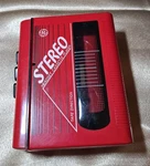 Vintage Red Stereo Headset Cassette Player Model 3-5460B Tested Retro Walkman. Fixed Price $24.99.