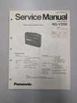 Panasonic RQ-V200 Stereo Radio Cassette Player Service Manual D-5222. Fixed Price $54.95.
