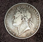 1822 Georgian Crown Solid Silver Antique Coin King George Iv Sterling 0.925 Uk. Fixed Price $336.39.