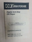 Emerson HD7168 HD7057 Digital Anti-skip Cd Player Owners Manual Free Shipping. Fixed Price $9.99.