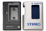 Vintage Sanyo M5550 Amss Stereo Cassette Player Walkman W/ Original Case Black. Fixed Price $55.99.