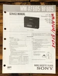 Sony WM-AF605 WM-BF605 Service Manual *original*. Fixed Price $19.97.