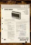 Sony WM-R15 Radio Cassette Service Manual *original*. Fixed Price $24.97.