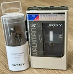 Sony Walkman WM-F8 Cassette Player Radio + Earbuds Fully Tested No Battery Cover. Fixed Price $154.95.