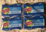 Scotch Brite Blue Zero Scratch Scrub Sponges 4 Pack 3M Individually Wrapped New. Fixed Price $19.99.