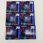 6 Sony Mini Disc MDW-74AL Recordable Color Collection Sapphire Blue. Fixed Price $45.00.