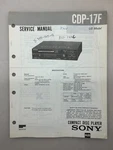 Sony CDP-17F Original Service Manual Free Shipping. Fixed Price $14.00.