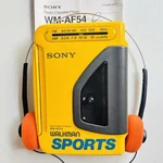 Sony Walkman WM-AF54 Sports Yellow Cassette Player New Belts Reconditioned. Fixed Price $179.95.