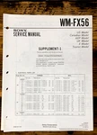 Sony WM-FX56 Radio Cassette Supp. Service Manual *original*. Fixed Price $9.97.