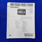 Sony WM-FX503 WM-FX507 WM-FX509 Service Manual Original Paper Oem Repair Guide. Fixed Price $85.40.