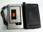 Vtg Sony Portable Cassette Player Recorder TC44 W/case, Charger For Parts/repair. Fixed Price $14.00.