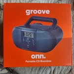 Onn Portable Cd Boombox Groove Player Digital Fm Radio Navy Blue. Fixed Price $44.00.