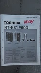 Toshiba RT-KS1 V600 Service Manual Original Book Walkman Cassette Tape Deck. Fixed Price $25.00.