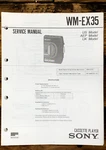Sony WM-EX35 Radio Cassette Service Manual *original*. Fixed Price $19.97.