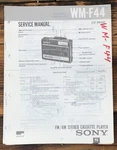 Sony WM-F44 Cassette Player Service Manual *original*. Fixed Price $24.97.