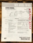 Sony WM-AF65 WM-BF65 Revised Service Manual *original*. Fixed Price $19.97.