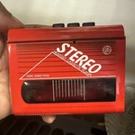 Ge Red Stereo Headset Cassette Player 3-5460B Missing Battery Cover!. Fixed Price $20.00.