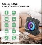 Portable Cd With Bluetooth, Radio Desktop Music Players For Home. Fixed Price $30.00.