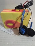 Gpx Colors Cassette Am/fm Player Yellow With Blue Headphones Model C3001. Fixed Price $100.00.