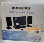 Audiovox Microsystem Stereo For Ipod Dock New Open Box 2007 CD7106VI. Fixed Price $99.95.