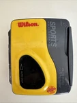 Wilson Sports WSW889 Am/fm Stereo Cassette Player Yellow For Parts Repair Q. Fixed Price $7.99.