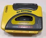 Coby All-weather Am/fm Radio & Cassette Player Sports CX-76 Yellow. Fixed Price $12.99.