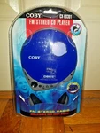 New Blue Coby Electronic Fm Stereo Radio Portable Player Dbbs Bass CX-CD301. Fixed Price $19.49.