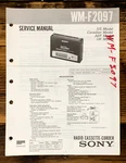 Sony WM-F2097 Radio Cassette Service Manual *original*. Fixed Price $24.97.