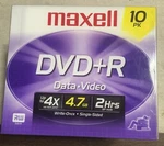Maxell Dvd+r 4.7 Gb 120 Minutes Discs Jewel Cases 10 Pack New And Sealed. Fixed Price $15.00.