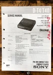 Sony D-T40 Cd Player / Discman Service Manual *original*. Fixed Price $24.97.