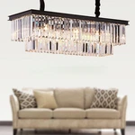 L39.4 W10.2 Rectangle Modern Crystal Chandeliers Lighting Pendant Ceiling Lights. Fixed Price $378.99.
