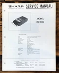 Sharp RD-600 Cassette Service Manual *original*. Fixed Price $14.97.