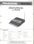 Panasonic Service Manual RQ-232S (pdf Format E-copy). Fixed Price $16.99.