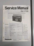 Panasonic RX-7700 Stereo Cassette Recorder Service Manual Ds 5657. Fixed Price $64.95.